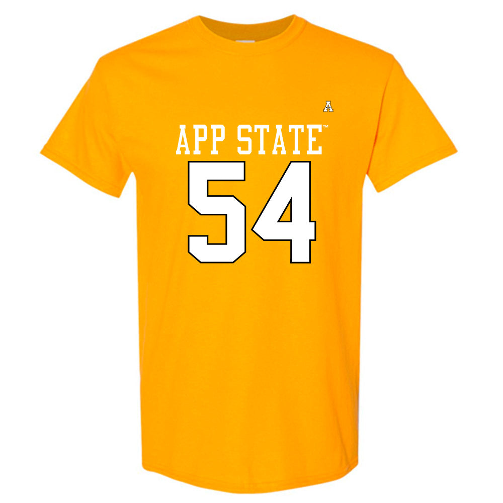 App State - NCAA Football : Isaiah Helms - Gold Replica Shersey Short Sleeve T-Shirt