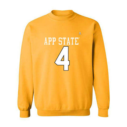 App State - NCAA Football : Nick Ross - Gold Replica Shersey Sweatshirt