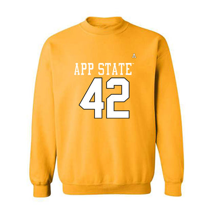App State - NCAA Football : Braxton Veiga - Gold Replica Sweatshirt