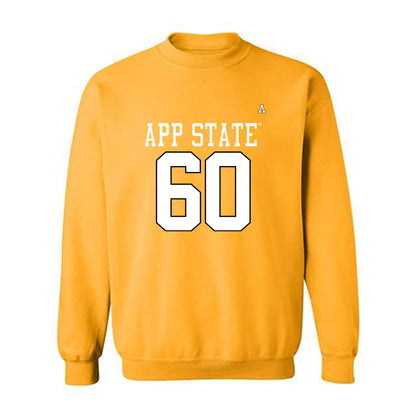 App State - NCAA Football : Ethan Ryan - Gold Replica Shersey Sweatshirt
