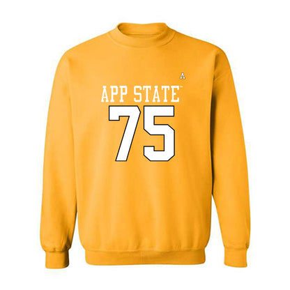 App State - NCAA Football : Damion Daley - Gold Replica Shersey Sweatshirt