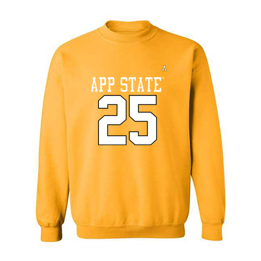 App State - NCAA Football : Jackson Greene - Gold Replica Shersey Sweatshirt