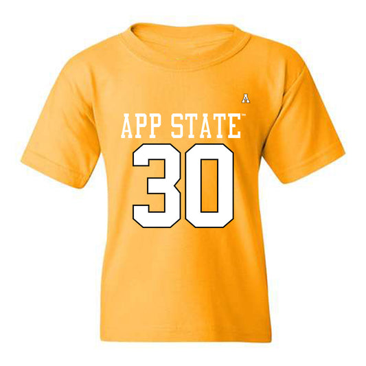 App State - NCAA Football : Carter Greene - Gold Replica Shersey Youth T-Shirt