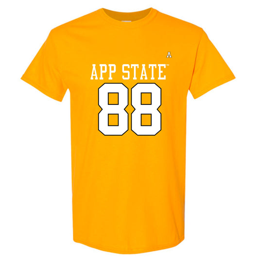 App State - NCAA Football : Jacoby Pinckney - Gold Replica Shersey Short Sleeve T-Shirt