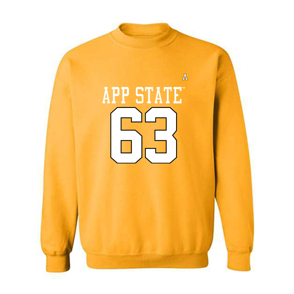 App State - NCAA Football : Jayden Ramsey - Gold Replica Shersey Sweatshirt