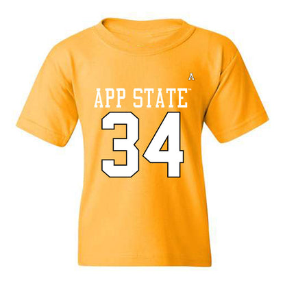 App State - NCAA Football : Bradley Davis - Gold Replica Shersey Youth T-Shirt