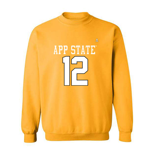 App State - NCAA Football : Shawn Collins - Gold Replica Shersey Sweatshirt