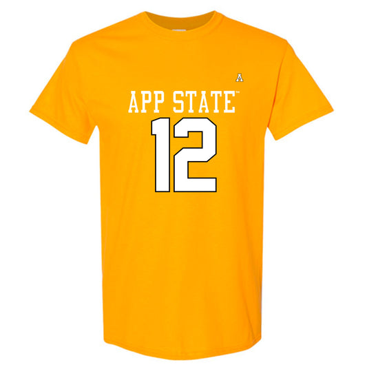 App State - NCAA Football : Michael Hetzel - Gold Replica Shersey Short Sleeve T-Shirt