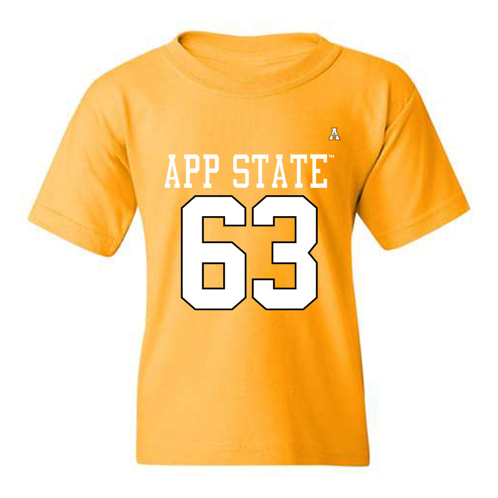 App State - NCAA Football : Jayden Ramsey - Gold Replica Shersey Youth T-Shirt