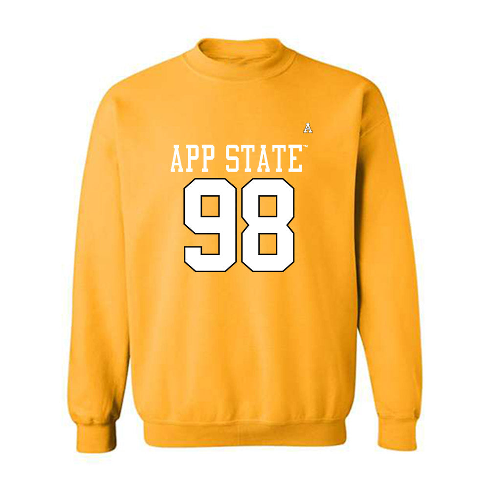 App State - NCAA Football : Jason Hertz - Gold Replica Sweatshirt