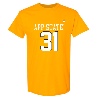 App State - NCAA Football : Dyvon McKinney - Gold Replica Shersey Short Sleeve T-Shirt