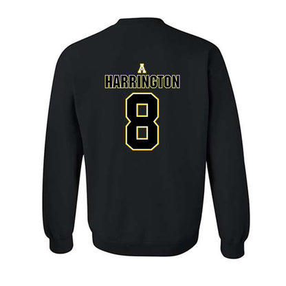App State - NCAA Football : Brendan Harrington - Black Replica Shersey Sweatshirt