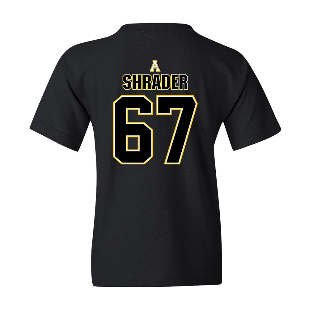 App State - NCAA Football : Thomas Shrader - Youth T-Shirt Replica Shersey
