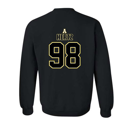 App State - NCAA Football : Jason Hertz - Black Replica Sweatshirt