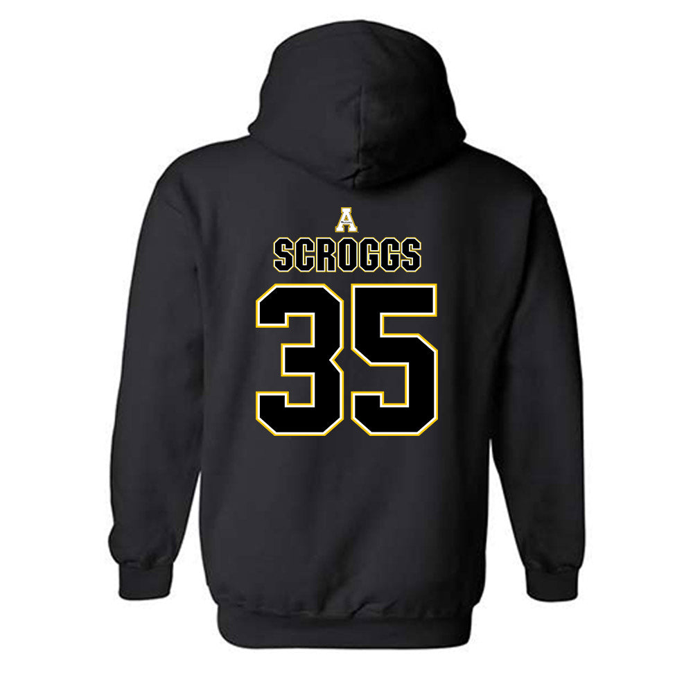 App State - NCAA Football : Jack Scroggs - Black Replica Hooded Sweatshirt