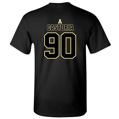App State - NCAA Football : Dylan Castoria - Black Replica Shersey Short Sleeve T-Shirt