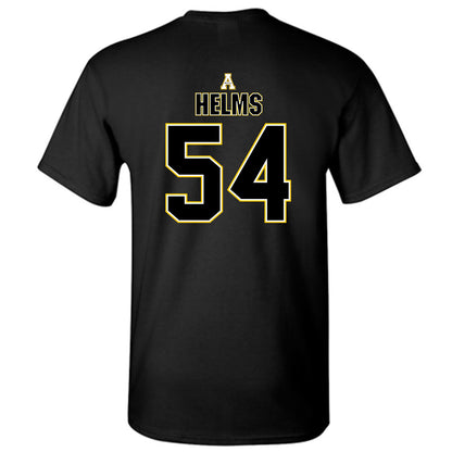 App State - NCAA Football : Isaiah Helms - Black Replica Shersey Short Sleeve T-Shirt