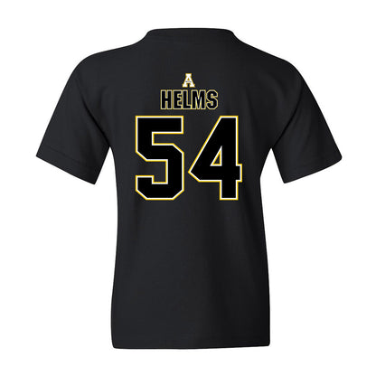 App State - NCAA Football : Isaiah Helms - Black Replica Shersey Youth T-Shirt