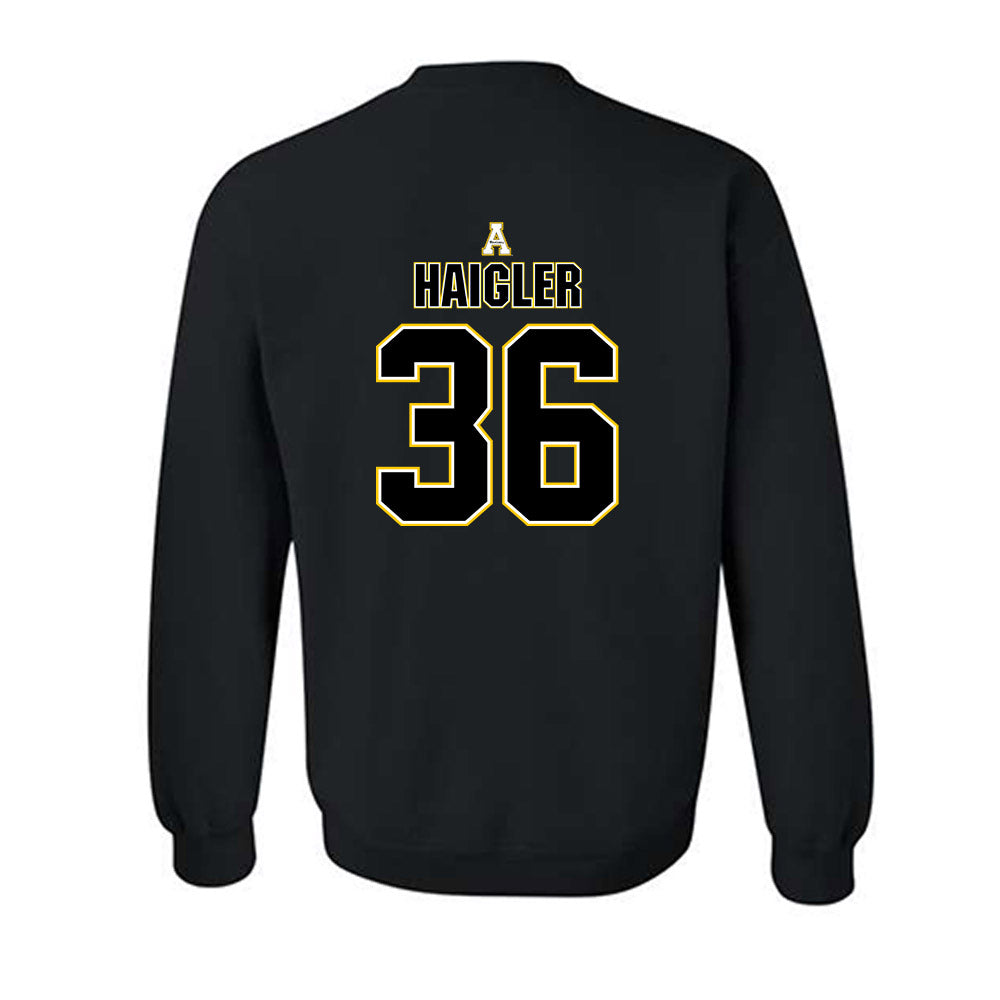 App State - NCAA Football : Kevon Haigler - Black Replica Shersey Sweatshirt