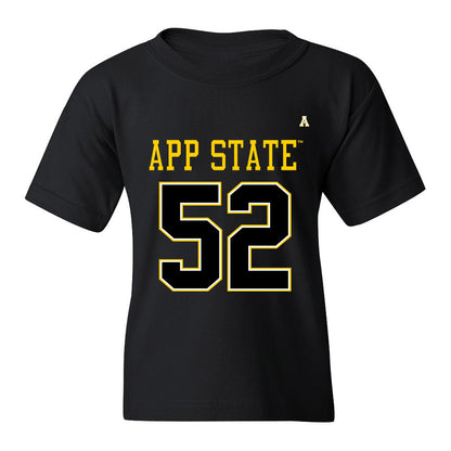 App State - NCAA Football : Orlando Leon - Black Replica Youth T-Shirt