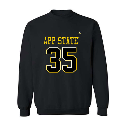 App State - NCAA Football : Jack Scroggs - Black Replica Sweatshirt