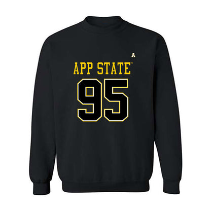 App State - NCAA Football : Montez Kelley - Black Replica Sweatshirt