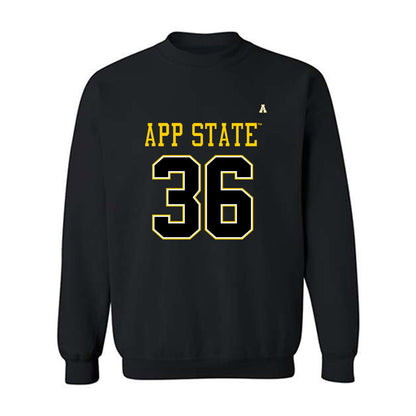 App State - NCAA Football : Kevon Haigler - Black Replica Shersey Sweatshirt