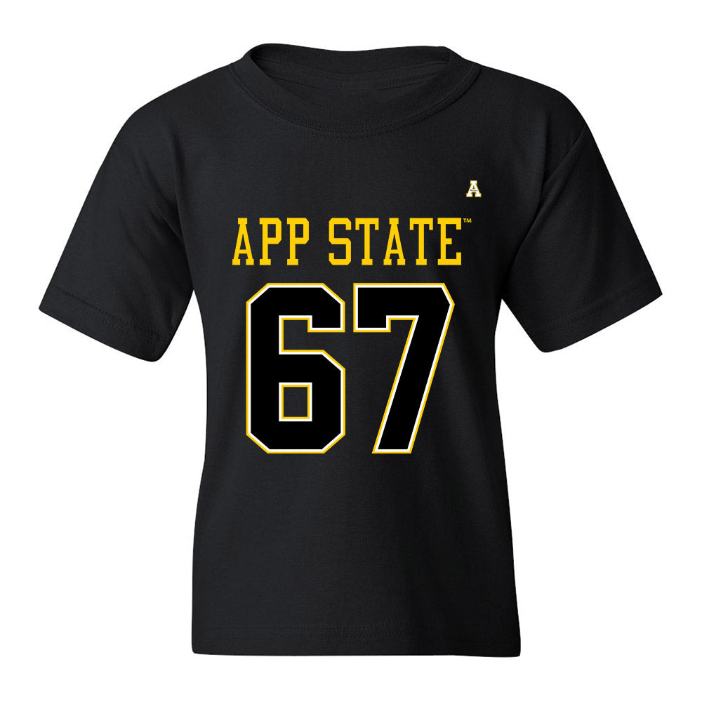 App State - NCAA Football : Thomas Shrader - Youth T-Shirt Replica Shersey