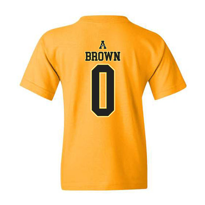 App State - NCAA Men's Basketball : Xavion Brown - Youth T-Shirt Replica Shersey