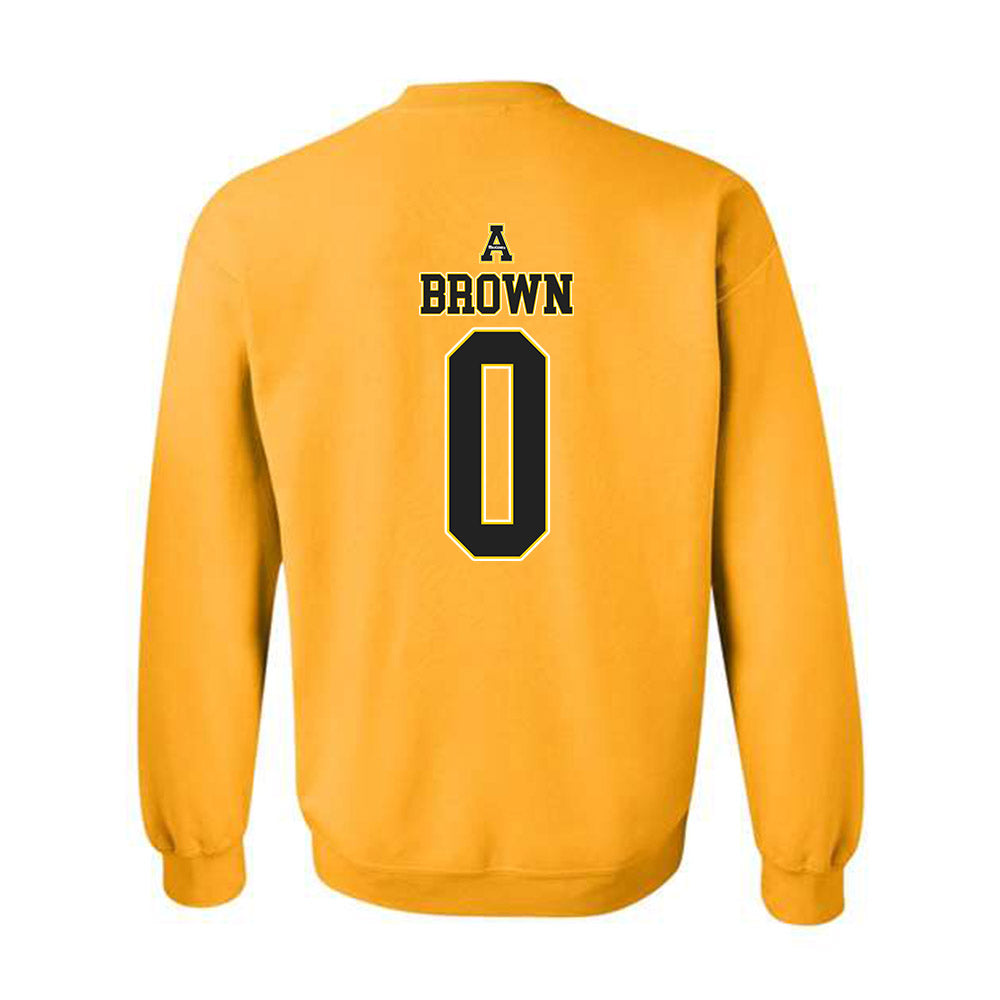 App State - NCAA Men's Basketball : Xavion Brown - Crewneck Sweatshirt Replica Shersey