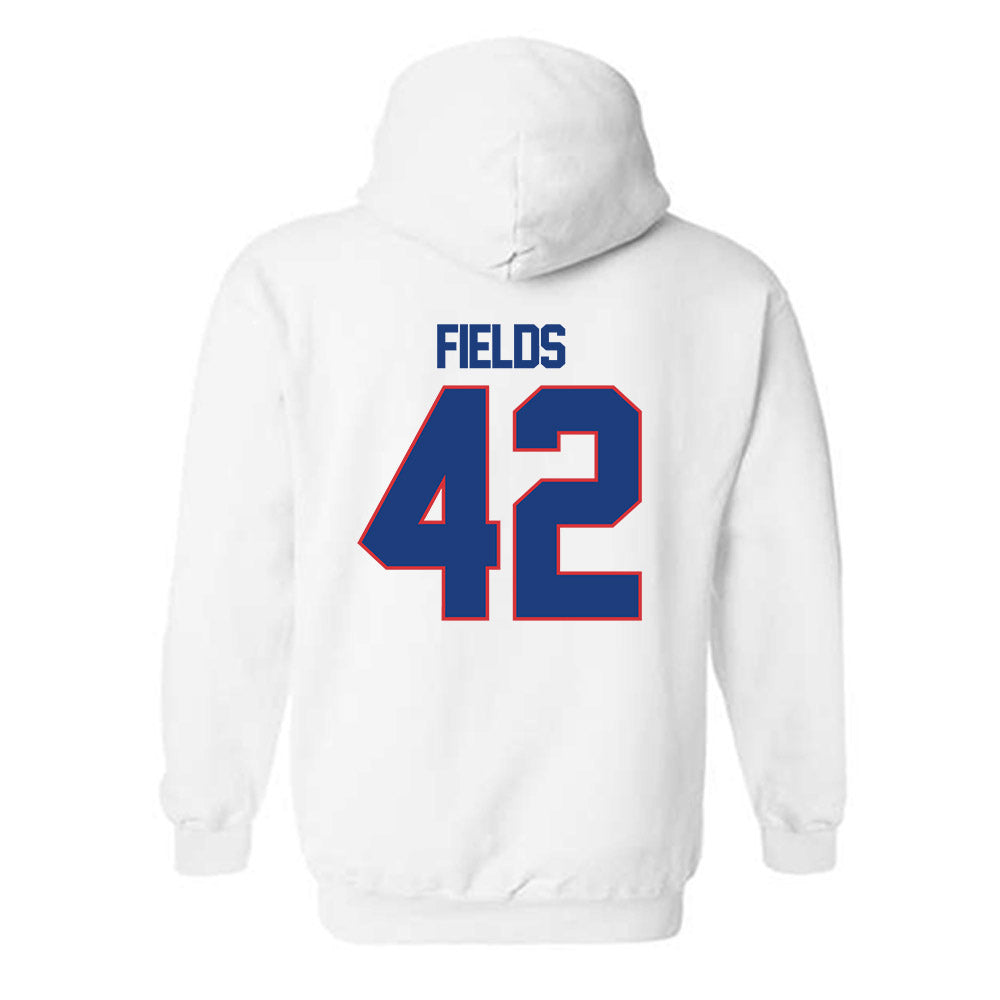 LA Tech - NCAA Football : Dyson Fields - White Replica Shersey Hooded Sweatshirt