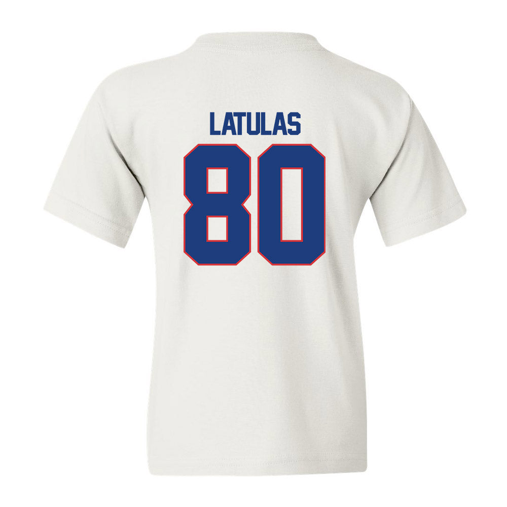 LA Tech - NCAA Football : Dedrick Latulas - White Replica Shersey Youth T-Shirt