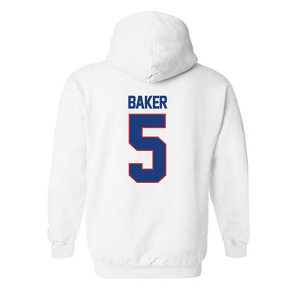 LA Tech - NCAA Football : Blake Baker - White Replica Shersey Hooded Sweatshirt