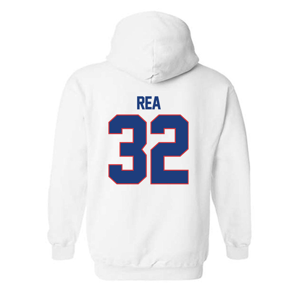 LA Tech - NCAA Football : Patrick Rea - White Replica Shersey Hooded Sweatshirt