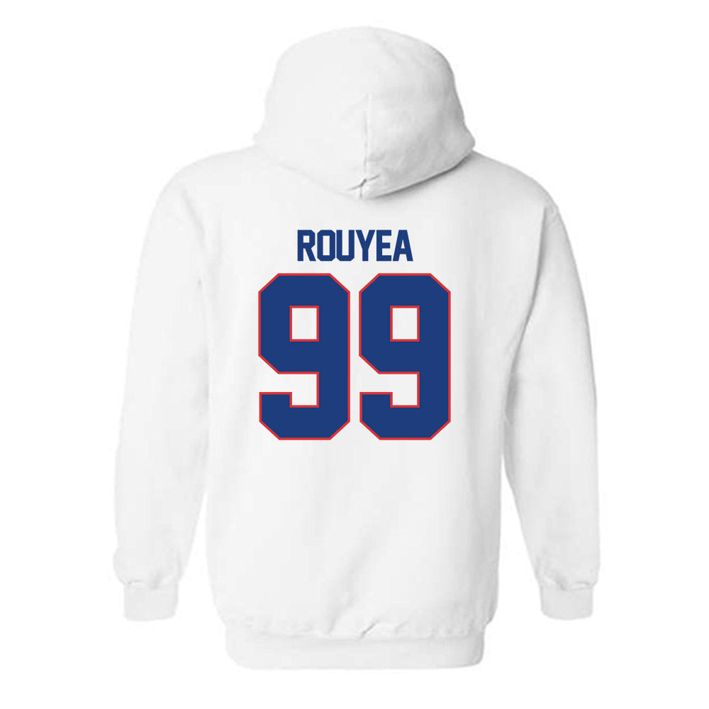 LA Tech - NCAA Football : Judd Rouyea - White Replica Shersey Hooded Sweatshirt
