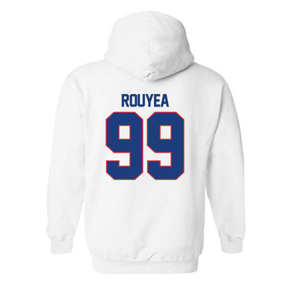 LA Tech - NCAA Football : Judd Rouyea - White Replica Shersey Hooded Sweatshirt
