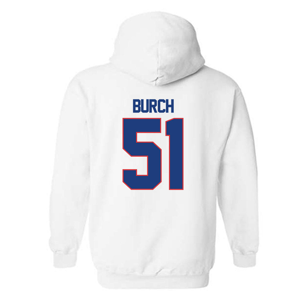 LA Tech - NCAA Football : Ean Burch - White Replica Shersey Hooded Sweatshirt