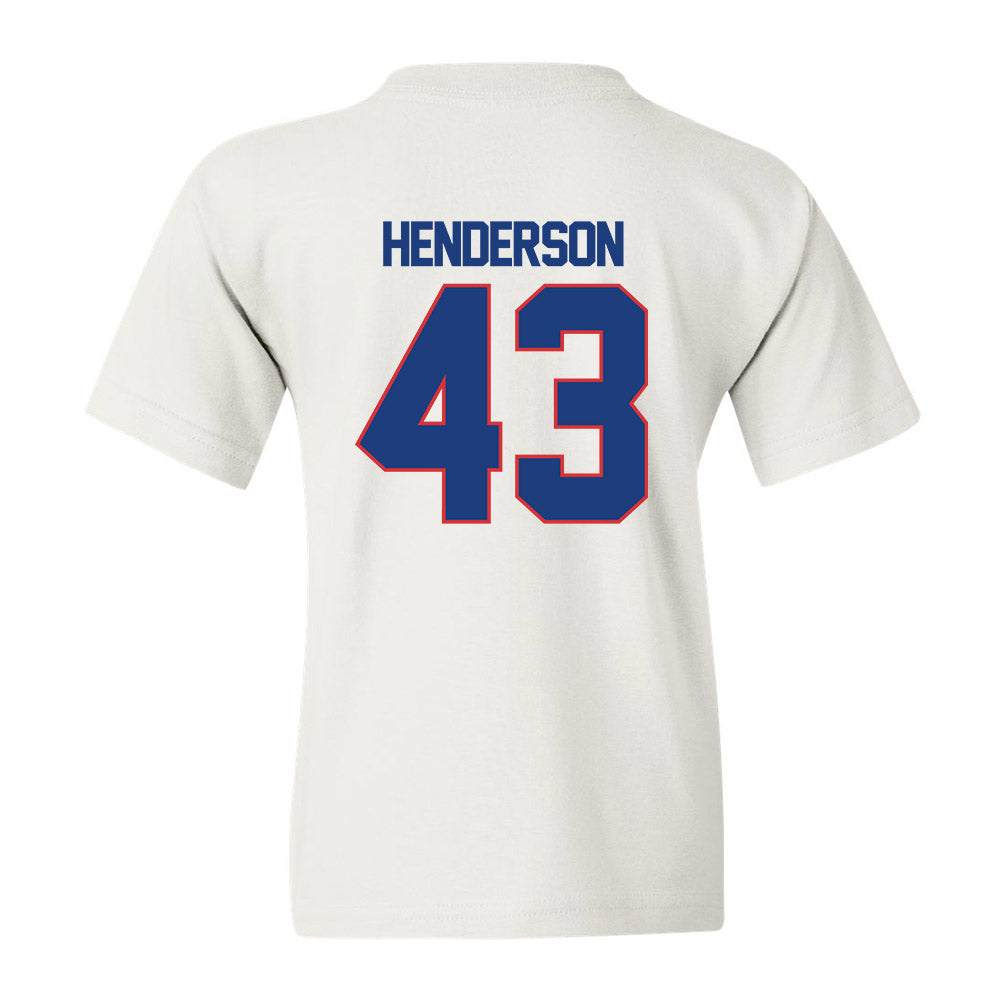 LA Tech - NCAA Football : Drew Henderson - White Replica Shersey Youth T-Shirt