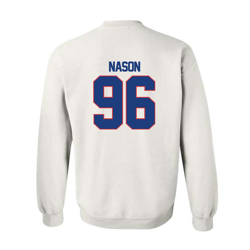 LA Tech - NCAA Football : Zion Nason - White Replica Shersey Sweatshirt