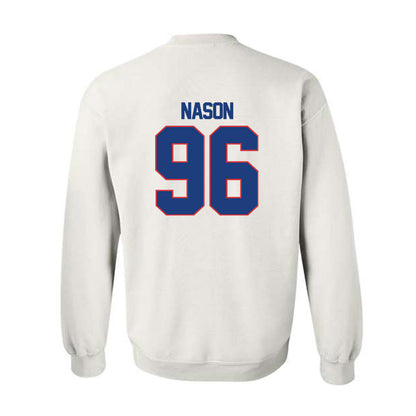 LA Tech - NCAA Football : Zion Nason - White Replica Shersey Sweatshirt
