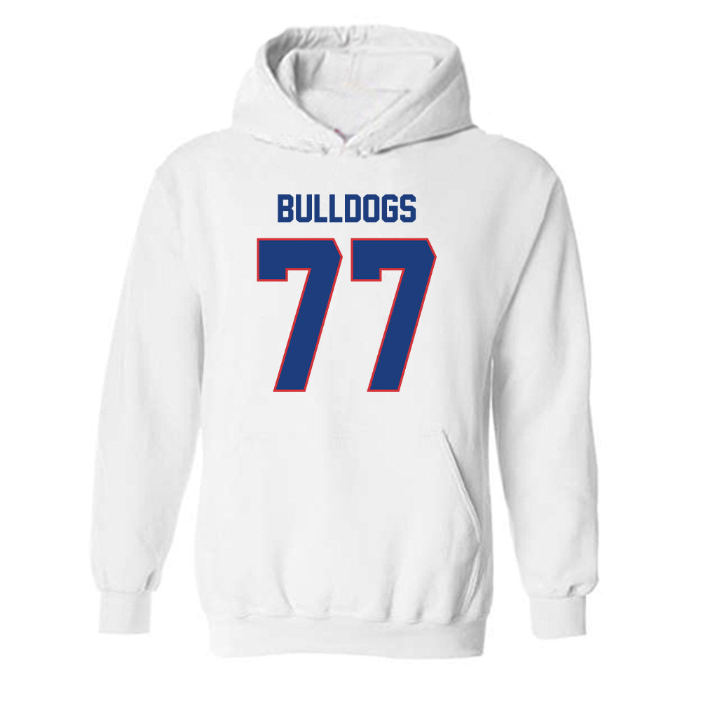 LA Tech - NCAA Football : Keystone Allison - White Replica Shersey Hooded Sweatshirt