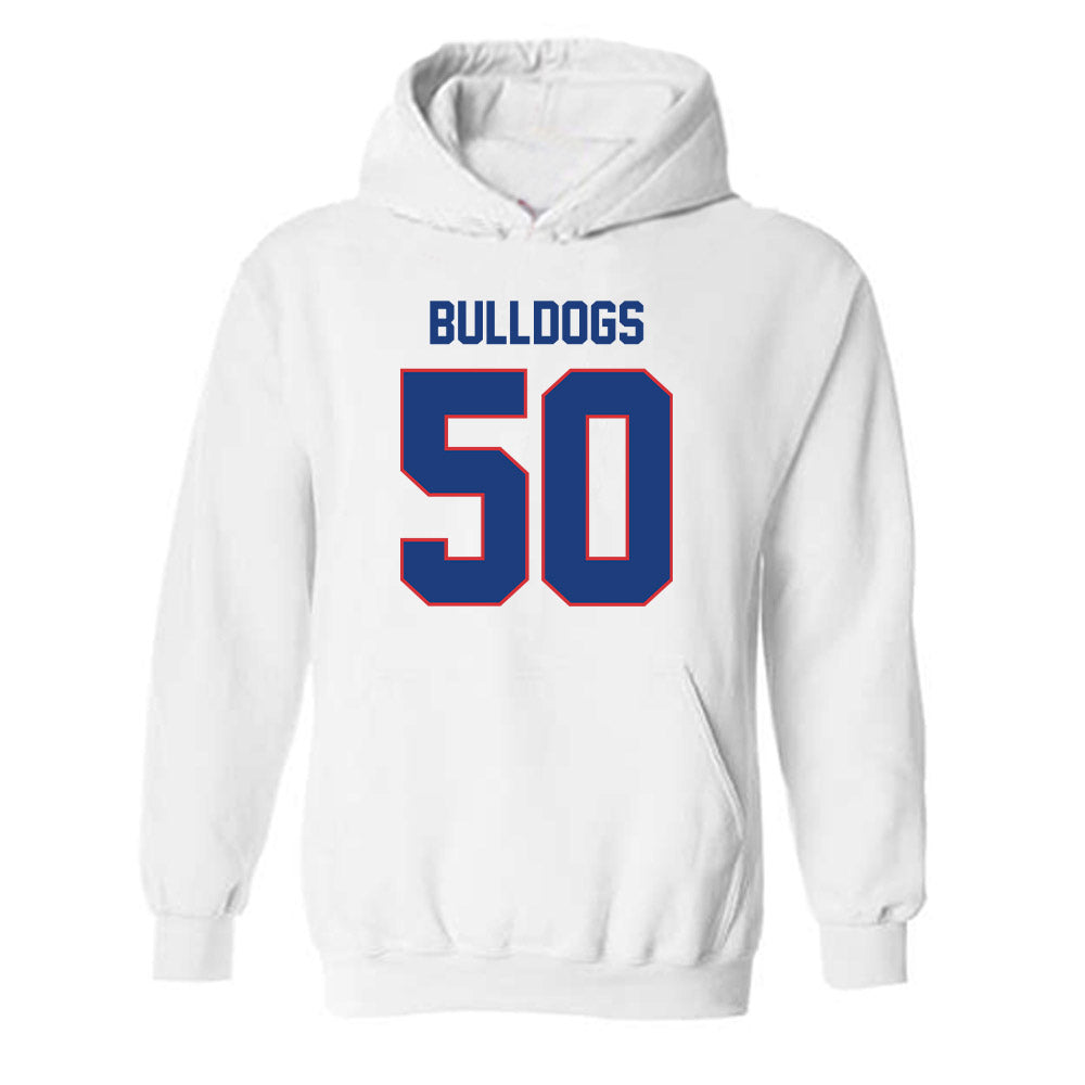 LA Tech - NCAA Football : Gabe Pugh - White Replica Shersey Hooded Sweatshirt