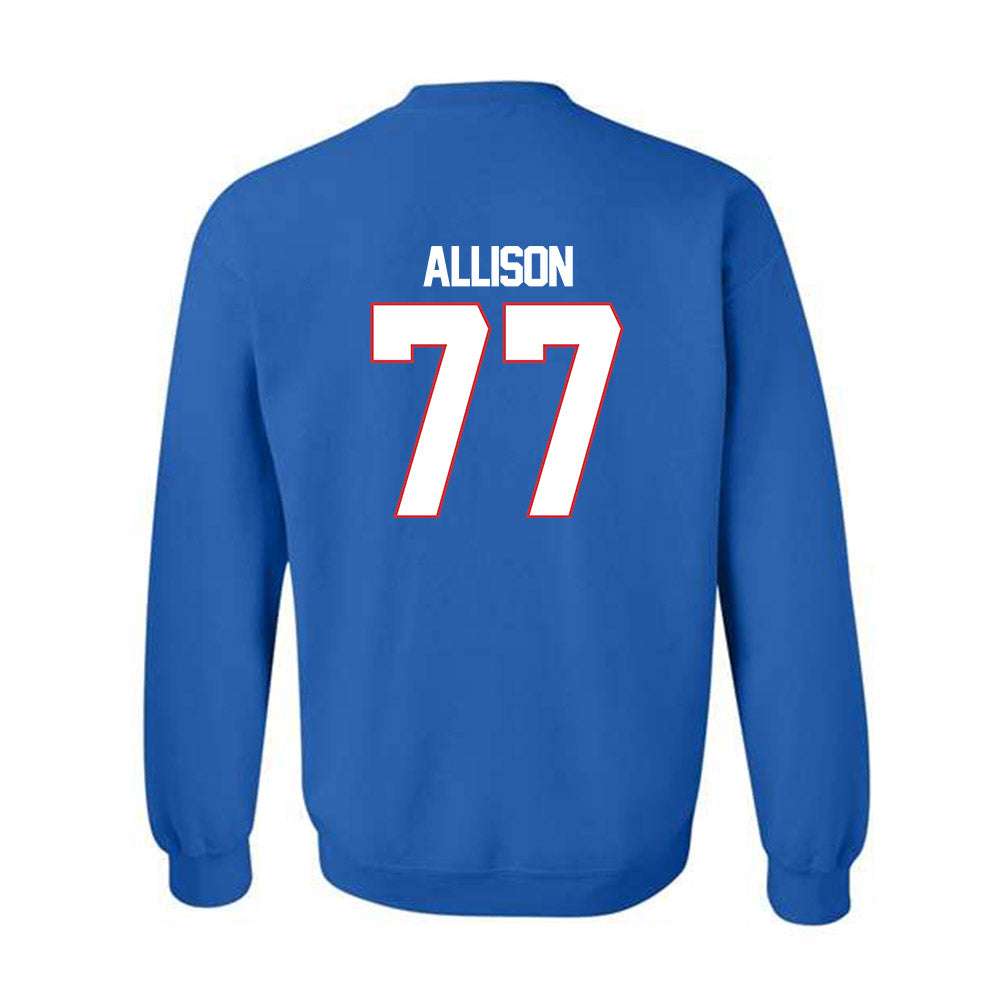 LA Tech - NCAA Football : Keystone Allison - Royal Replica Shersey Sweatshirt