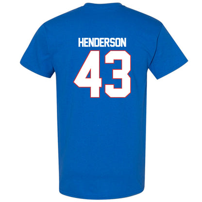 LA Tech - NCAA Football : Drew Henderson - Royal Replica Shersey Short Sleeve T-Shirt