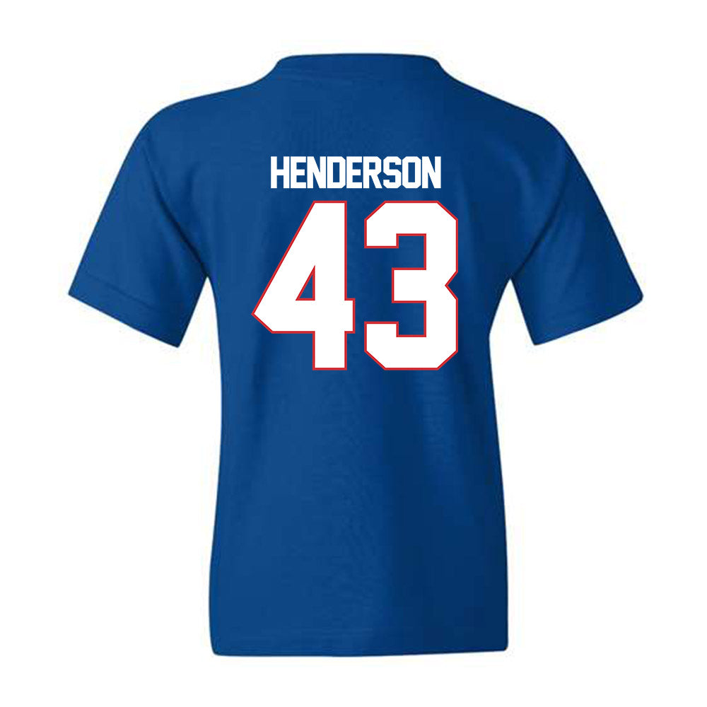 LA Tech - NCAA Football : Drew Henderson - Royal Replica Shersey Youth T-Shirt