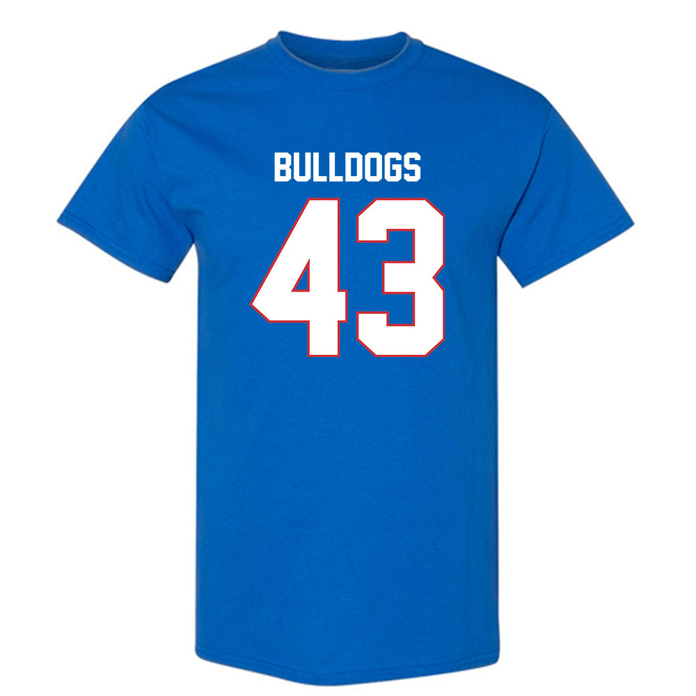LA Tech - NCAA Football : Drew Henderson - Royal Replica Shersey Short Sleeve T-Shirt