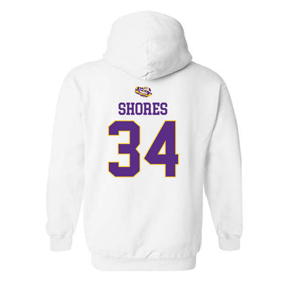 LSU - NCAA Baseball : Chase Shores - Hooded Sweatshirt Replica Shersey