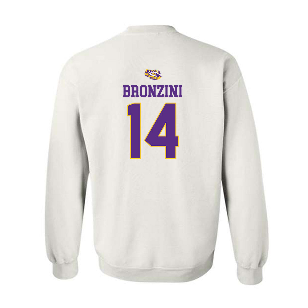 LSU - NCAA Baseball : Nic Bronzini - Crewneck Sweatshirt Replica Shersey