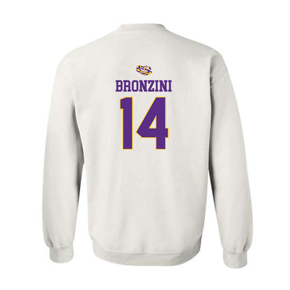 LSU - NCAA Baseball : Nic Bronzini - Crewneck Sweatshirt Replica Shersey