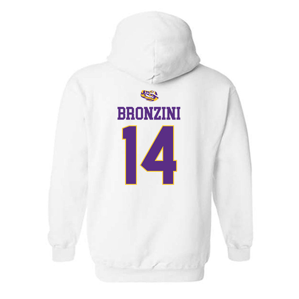 LSU - NCAA Baseball : Nic Bronzini - Hooded Sweatshirt Replica Shersey